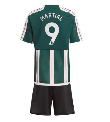 Manchester United Anthony Martial #9 Udebanesæt Børn 2023-24 Kort ærmer (+ korte bukser)
